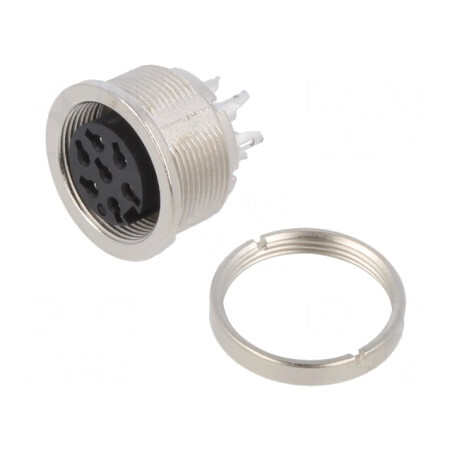 Conector M16 Soclu Mamă 7 PIN 5A 32V IP40 | Electronic-mag.ro | Componente Electronice