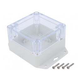 Carcasă Universală Policarbonat IP65 90x90x60mm | Electronic-mag.ro | Componente Electronice