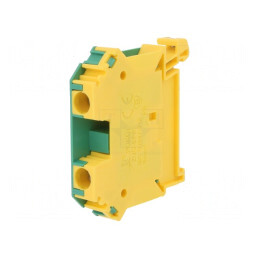 Conector Îmbinare Șine 0,5-10mm2 2 Borne Galben-Verde | Electronic-mag.ro | Componente Electronice