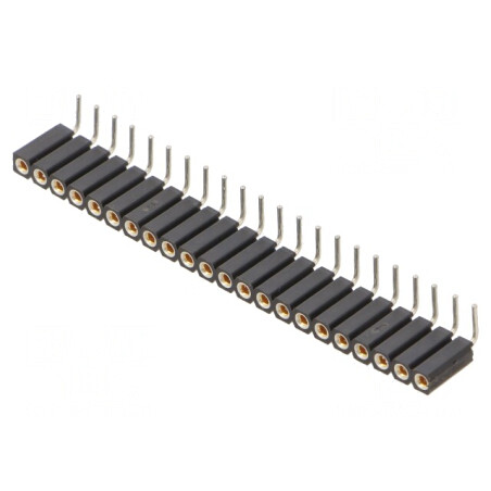 Soclu pini mamă 22 pini 90° 2,54mm THT | Electronic-mag.ro | Componente Electronice