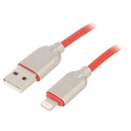 Cablu USB Apple Lightning 2m Roșu | Electronic-mag.ro | Componente Electronice