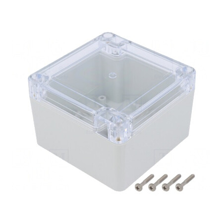 Carcasă Universală 90x90x60 mm cu Bucşă din Alamă | Electronic-mag.ro | Componente Electronice