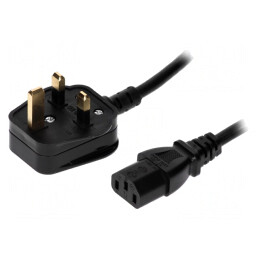Cablu Alimentare 3m Negru 3x1mm2 3A | Electronic-mag.ro | Componente Electronice