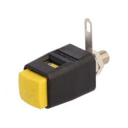 Clema de laborator galbenă 29mm 70VDC 16A | Electronic-mag.ro | Componente Electronice