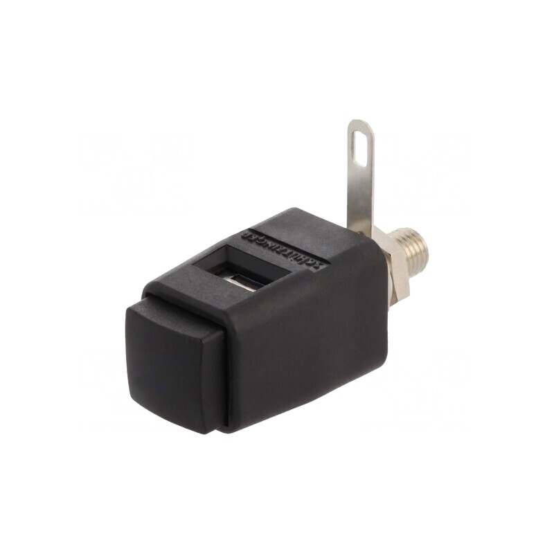 Clemă de laborator neagră 70VDC 16A 29mm | Electronic-mag.ro | Componente Electronice