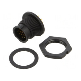 Conector circular soclu B 12 PIN IP67 2A | Electronic-mag.ro | Componente Electronice