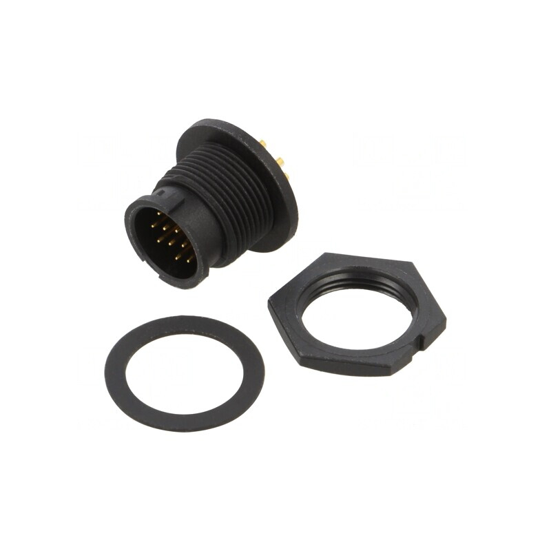 Conector circular soclu B 12 PIN IP67 2A | Electronic-mag.ro | Componente Electronice