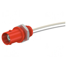 Conector BNC Soclu Roșu cu Șurub pe Panou 5-40°C | Electronic-mag.ro | Componente Electronice