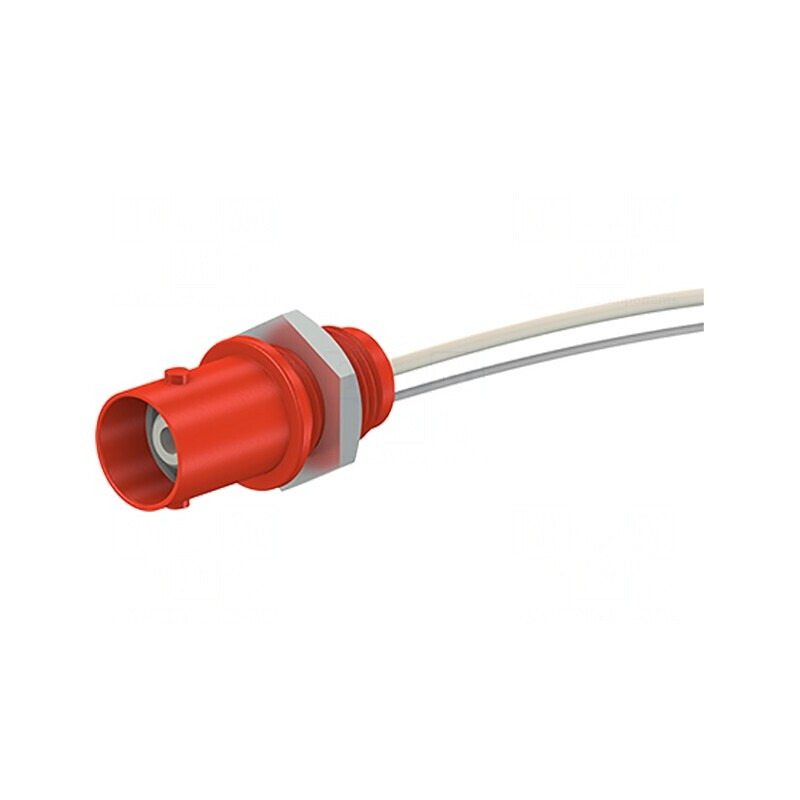 Conector BNC Soclu Roșu cu Șurub pe Panou 5-40°C | Electronic-mag.ro | Componente Electronice