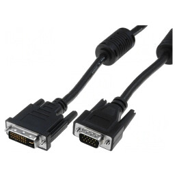 Cablu dual link D-Sub 15pin HD la DVI-I 24+5 2m | Electronic-mag.ro | Componente Electronice