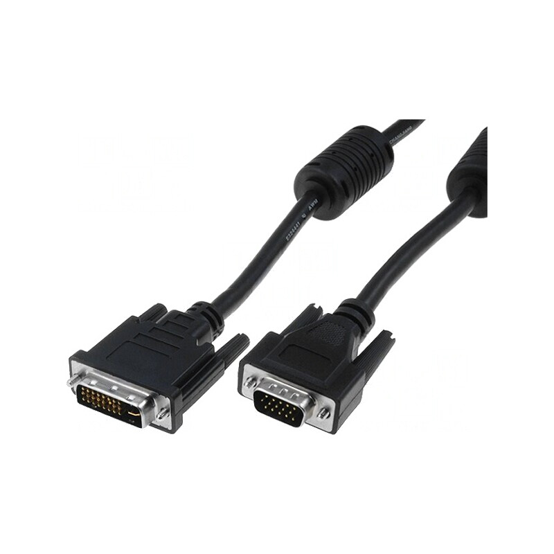 Cablu dual link D-Sub 15pin HD la DVI-I 24+5 2m | Electronic-mag.ro | Componente Electronice