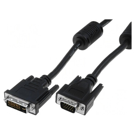 Cablu dual link D-Sub 15pin HD la DVI-I 24+5 2m | Electronic-mag.ro | Componente Electronice