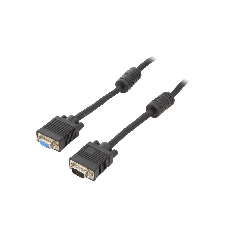 Cablu Video D-Sub 15 pini HD Negru 3m | Electronic-mag.ro | Componente Electronice