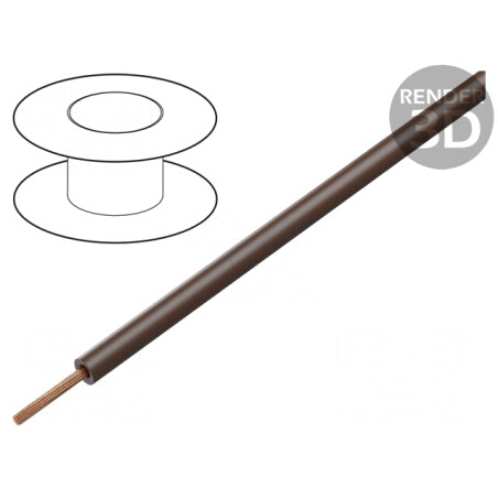 Cablu Electric Litat 10mm2 PVC Maro 450V/750V | Electronic-mag.ro | Componente Electronice