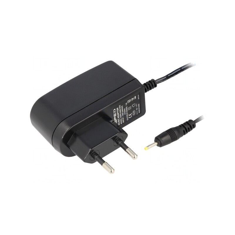 Alimentator Pulsatoriu 9VDC 1A 9W cu Ştecher EU şi Ieşire 2,35/0,7 | Electronic-mag.ro | Componente Electronice