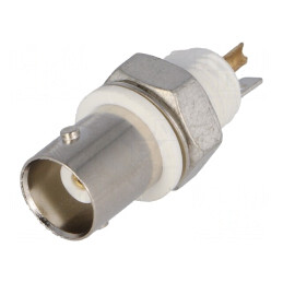 Soclu BNC Mamă Izolat 50Ω Lipire Aurit | Electronic-mag.ro | Componente Electronice