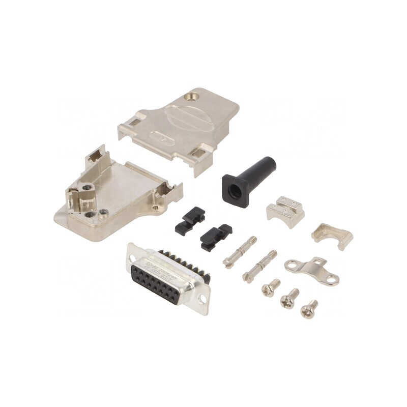 Conector D-Sub 15 PIN Mufă Mamă Neagră pentru Lipire pe Cablu | Electronic-mag.ro | Componente Electronice Conector D-Sub 15 PIN Mufă Mamă Neagră pentru Lipire pe Cablu | Electronic-mag.ro | Componente Electronice