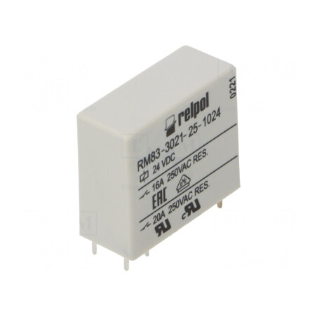 Releu Electromagnetic SPST-NO 24VDC 16A 250VAC | Electronic-mag.ro | Componente Electronice