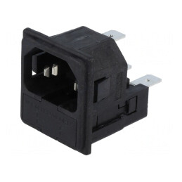 Conector Alimentare AC Soclu Tată 10A 250V | Electronic-mag.ro | Componente Electronice
