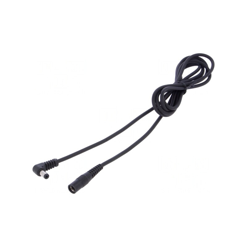 Cablu Alimentare DC 5,5/2,1 Mufă-Soclu Unghi Negru 1x1mm2 | Electronic-mag.ro | Componente Electronice Cablu Alimentare DC 5,5/2,1 Mufă-Soclu Unghi Negru 1x1mm2 | Electronic-mag.ro | Componente Electronice