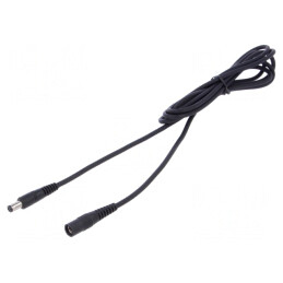 Cablu DC 5,5/2,1 1x1mm² Negru 2m