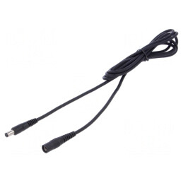 Cablu DC 5,5/2,1 1x1mm² Negru 2m | Electronic-mag.ro | Componente Electronice