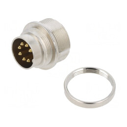 Conector M16 soclu tată 7 PIN 5A 60V IP68 | Electronic-mag.ro | Componente Electronice