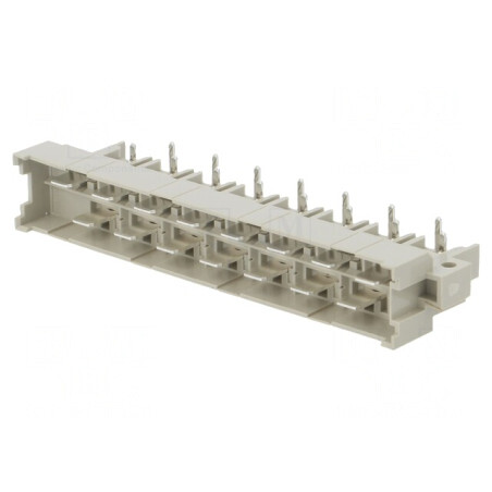 Soclu DIN 41612 tată 15 pini unghi 90° cu împământare | Electronic-mag.ro | Componente Electronice