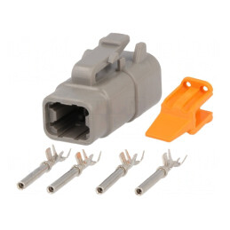 Conector DTM 4-PIN Crimpat Mufă Mamă pe Cablu | Electronic-mag.ro | Componente Electronice