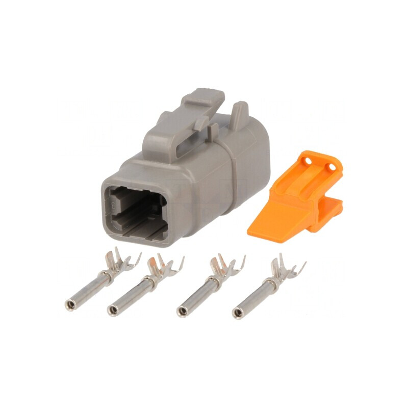 Conector DTM 4-PIN Crimpat Mufă Mamă pe Cablu | Electronic-mag.ro | Componente Electronice