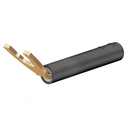 Mufă tip furcă banană 4mm 20A neagră | Electronic-mag.ro | Componente Electronice
