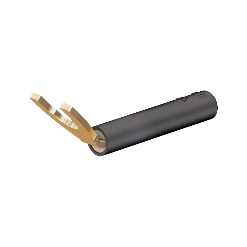 Mufă tip furcă banană 4mm 20A neagră | Electronic-mag.ro | Componente Electronice