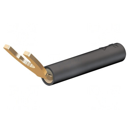 Mufă tip furcă banană 4mm 20A neagră | Electronic-mag.ro | Componente Electronice