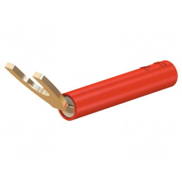 Mufă Furcă Banană 4mm 20A Roșie | Electronic-mag.ro | Componente Electronice