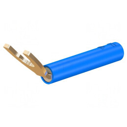 Mufă Furcă Banană 4mm 20A Albastră | Electronic-mag.ro | Componente Electronice