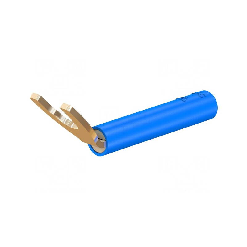 Mufă Furcă Banană 4mm 20A Albastră | Electronic-mag.ro | Componente Electronice