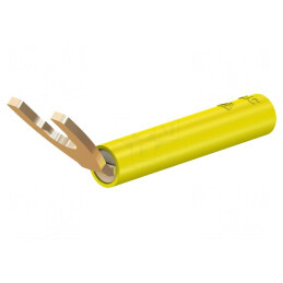 Mufă Furcă Banană 4mm 20A Galbenă | Electronic-mag.ro | Componente Electronice