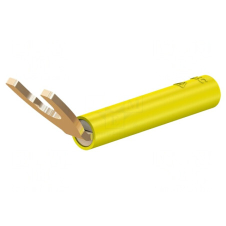 Mufă Furcă Banană 4mm 20A Galbenă | Electronic-mag.ro | Componente Electronice
