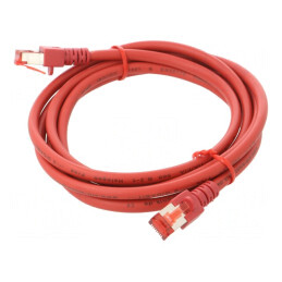 Patch Cord Ethernet S/FTP Cat 6 LSZH Roșu 2m | Electronic-mag.ro | Componente Electronice
