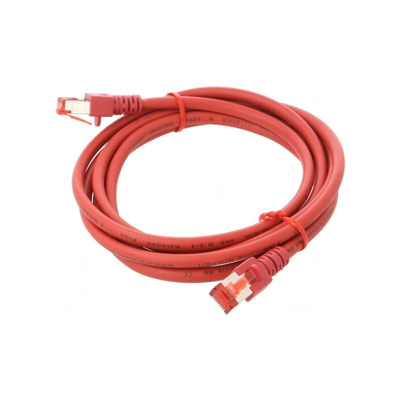 Patch Cord Ethernet S/FTP Cat 6 LSZH Roșu 2m | Electronic-mag.ro | Componente Electronice Patch Cord Ethernet S/FTP Cat 6 LSZH Roșu 2m | Electronic-mag.ro | Componente Electronice
