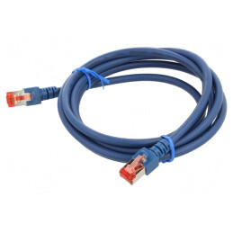 Cablu Patch Cord S/FTP Cat6 Albastru 2m LSZH 27AWG | Electronic-mag.ro | Componente Electronice