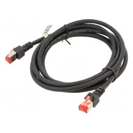 Cablu Patch S/FTP Cat6 LSZH Negru 2m 27AWG | Electronic-mag.ro | Componente Electronice