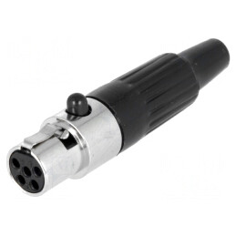 Mufă XLR Mini Mamă 5-Pin Cablu Lipire Drept | Electronic-mag.ro | Componente Electronice