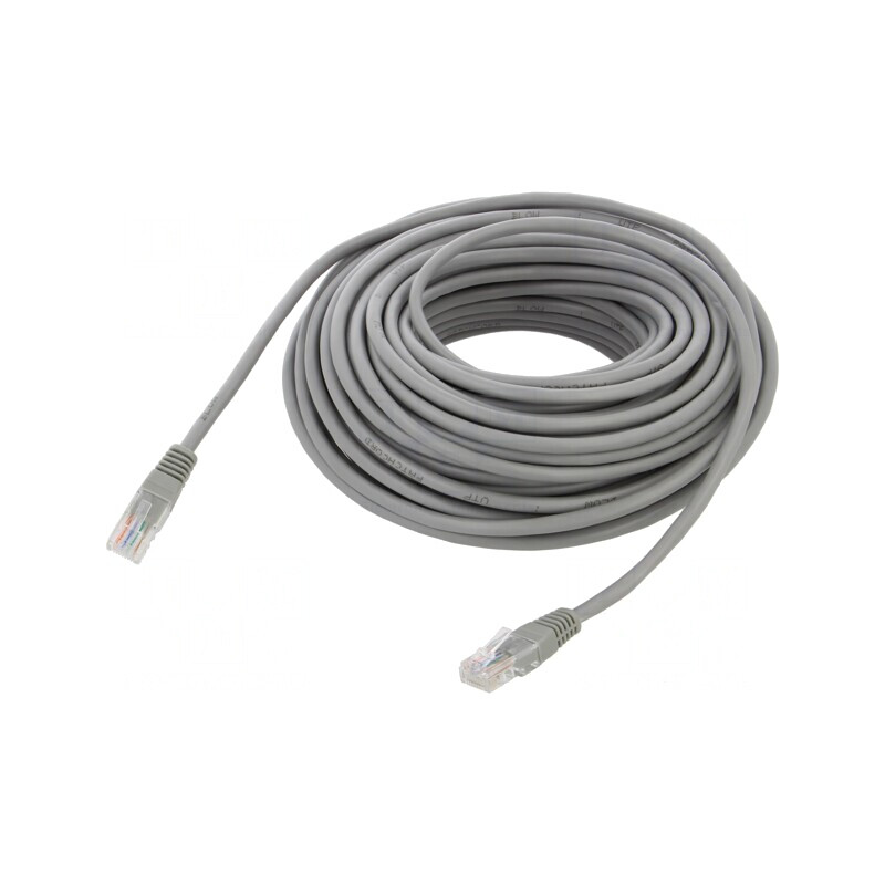 Cablul de rețea patch cord U/UTP Cat5e CCA, gri, 20m, RJ45 | Electronic-mag.ro | Componente Electronice