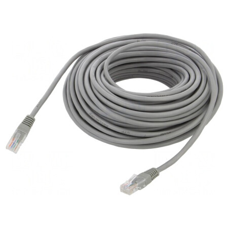 Cablul de rețea patch cord U/UTP Cat5e CCA, gri, 20m, RJ45 | Electronic-mag.ro | Componente Electronice