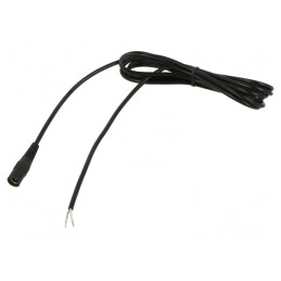 Cablu Alimentare DC 5,5/2,1 Soclu Drept Negru 5m | Electronic-mag.ro | Componente Electronice