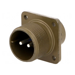 Conector Circular 16 97 Aliaj de Aluminiu Oliv | Electronic-mag.ro | Componente Electronice