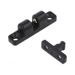 Blocator cu bile negru 8mm 38mm 25N pentru profile T | Electronic-mag.ro | Componente Electronice