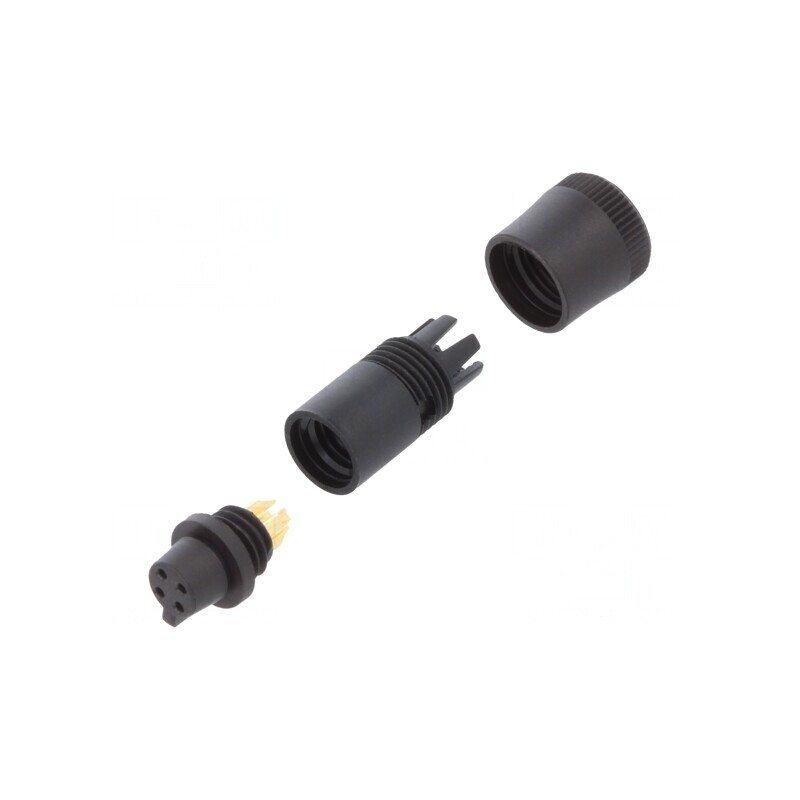 Conector circular mamă 4 pini aurit 3A | Electronic-mag.ro | Componente Electronice