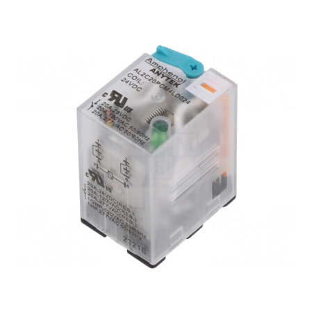 Releu Electromagnetic Industrial DPDT 24VDC 20A 277VAC PCB | Electronic-mag.ro | Componente Electronice